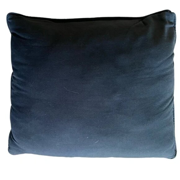 PILLOW Bearded Collie artist Robert May no tags EUC solid black back 14”x16” - Picture 6 of 7